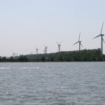 Windmühlenfarm bei der Volkeraak-Schleuse