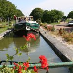 Bergabschleusen Richtung Saône