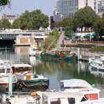 Port de Plaisance Paris-Arsenal in Sichtweite der Place de la Bastille