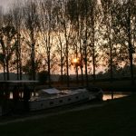 Abendstimmung im Bassin von Artaix am Canal de Roanne à Digoin