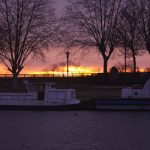 Sunrise in Roanne harbor