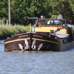 The very same péniche loaded