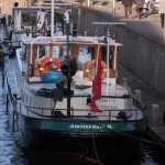 Winter mooring in the center of the town