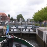 Frisch restaurierte Schleuse am Canal de Roubaix (Nordfrankreich)