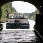 Ausfahrt aus dem Tunnel von Ruyolcourt (Canal du Nord)