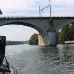 Eisenbahnbrücke über die Seine vor Melun