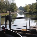 Schleuse und Kanalbrücke am Canal de Roanne à Digoin