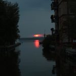 Sonnenuntergang im Hafen von Neustrelitz