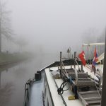 Unvermittelt aufziehender Nebel bei Nieuw Amsterdam
