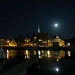 Lübecker Häuserfront bei Nacht...