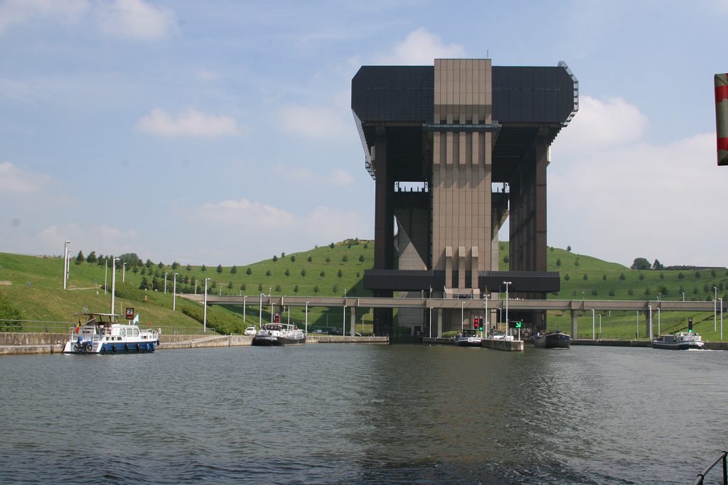 Blick zurück auf den Schiffslift