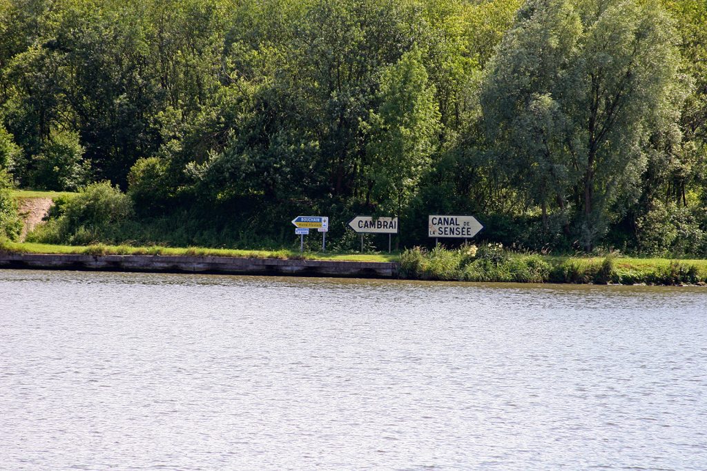 Beginn des Canal de Saint Quentin in Estrun