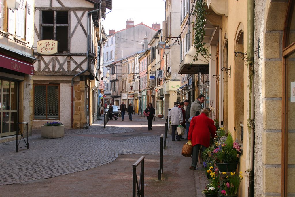 Das historische Stadtzentrum von Charlieu