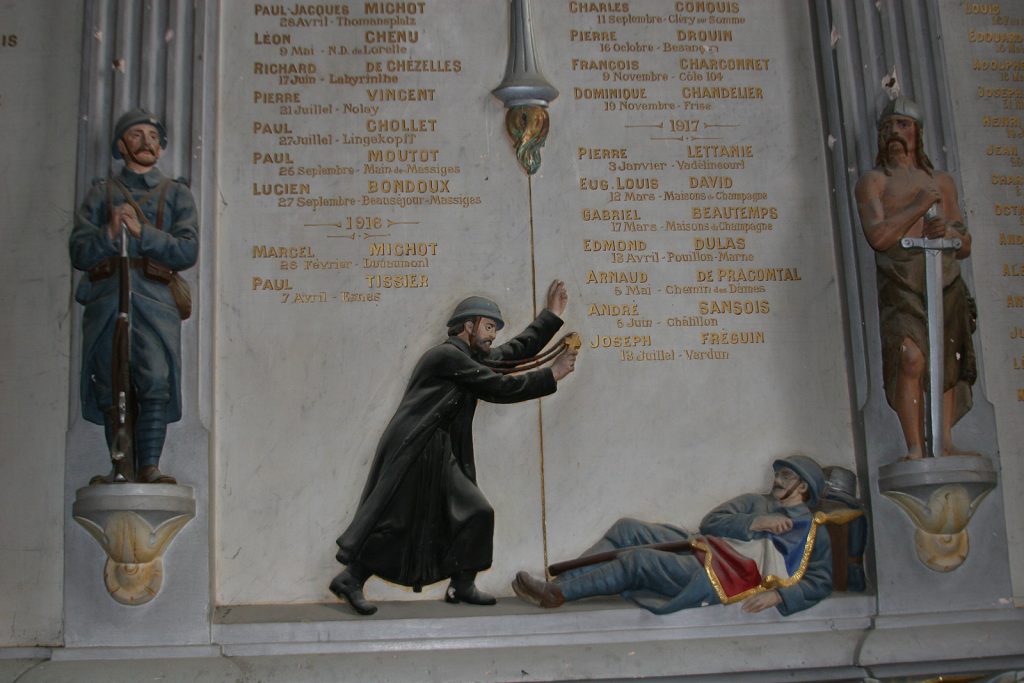 Gedenktafel in der Kirche von Châtillon-en-Bazois