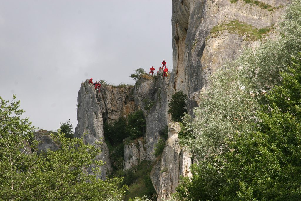 Die Felsen von Sossois als Klettergebiet