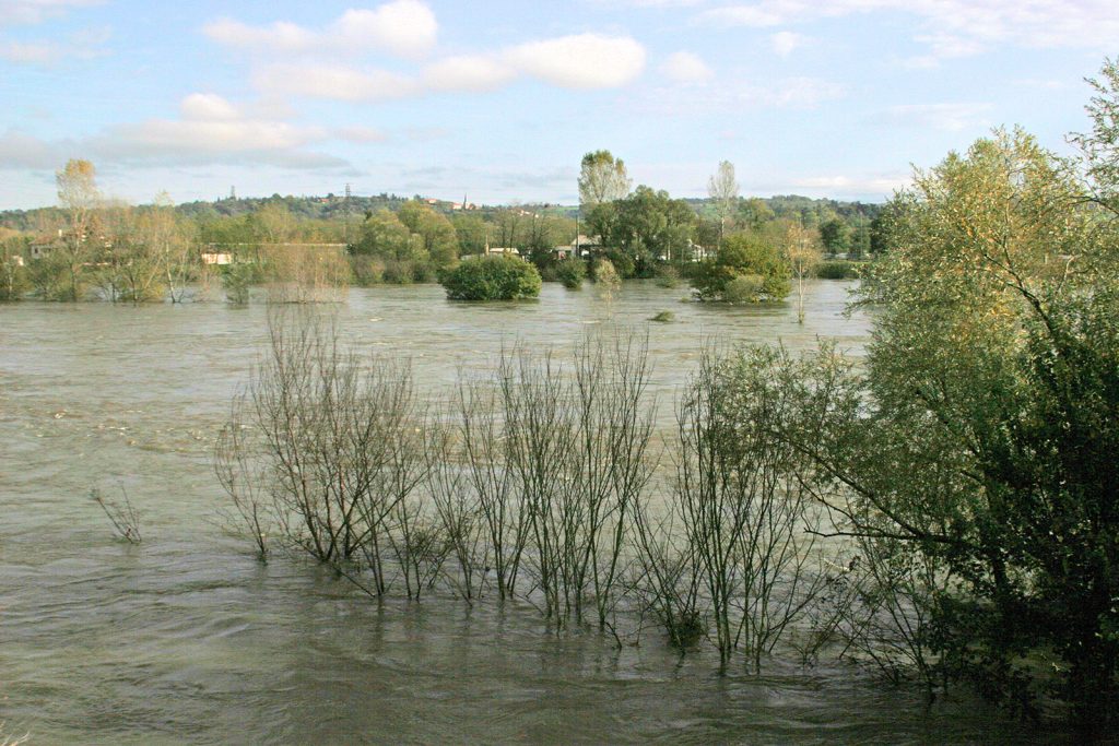 Die Loire führt Hochwasser