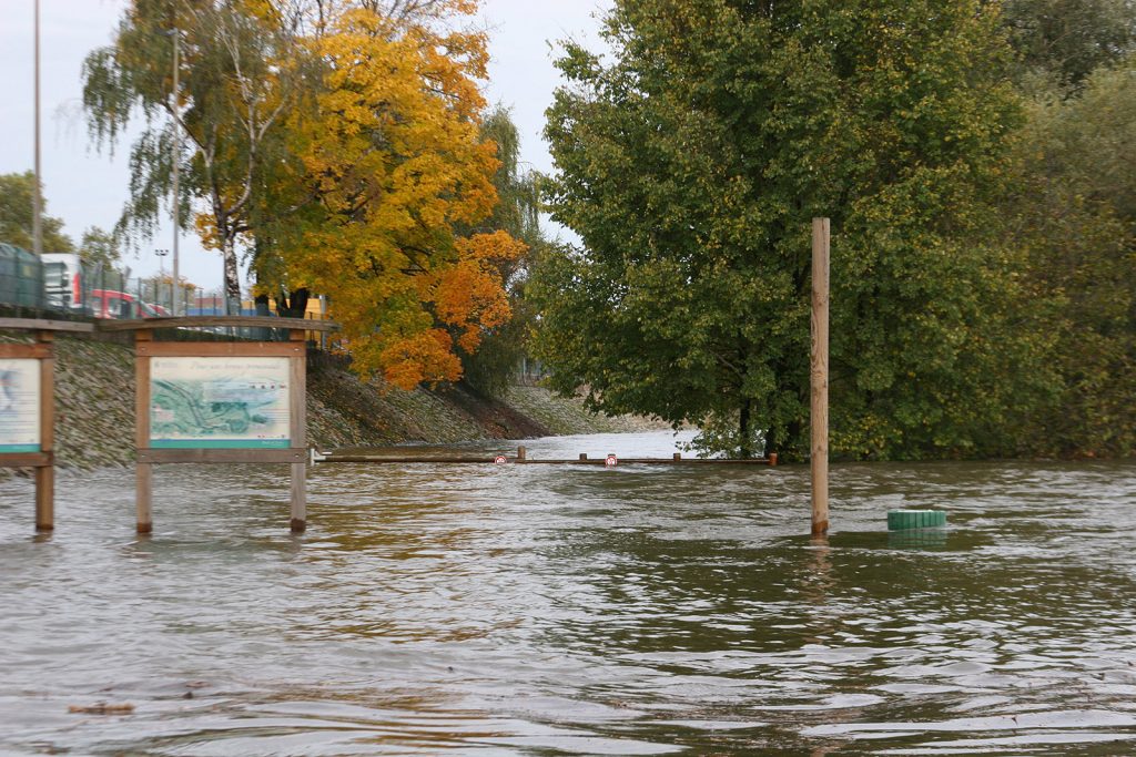 Die gleiche Stelle bei Hochwasser