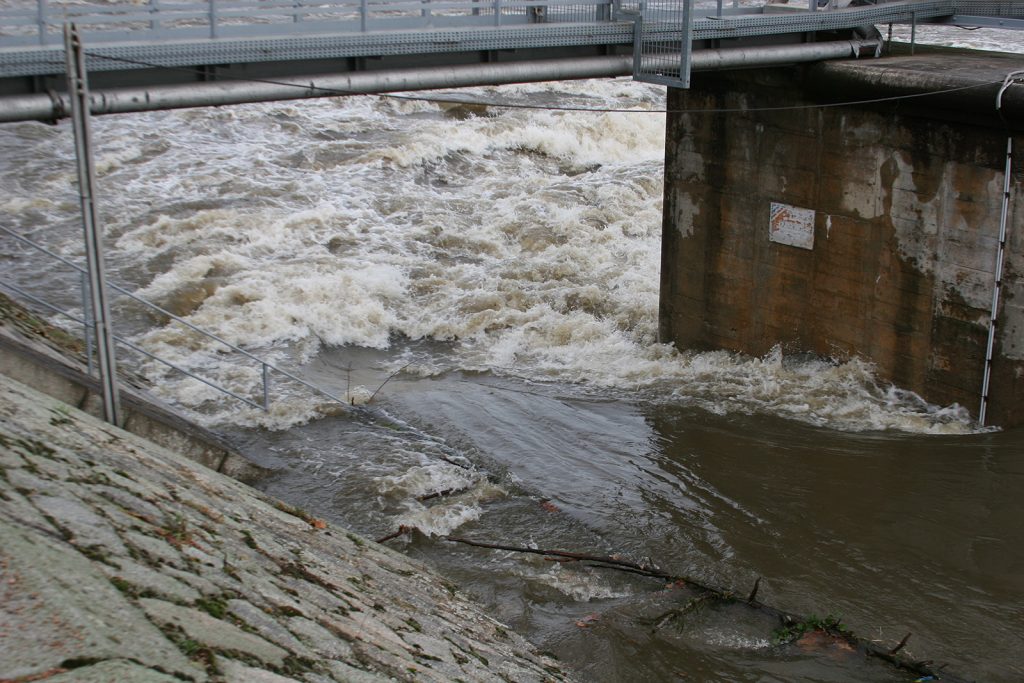 Die gleiche Stelle bei Hochwasser