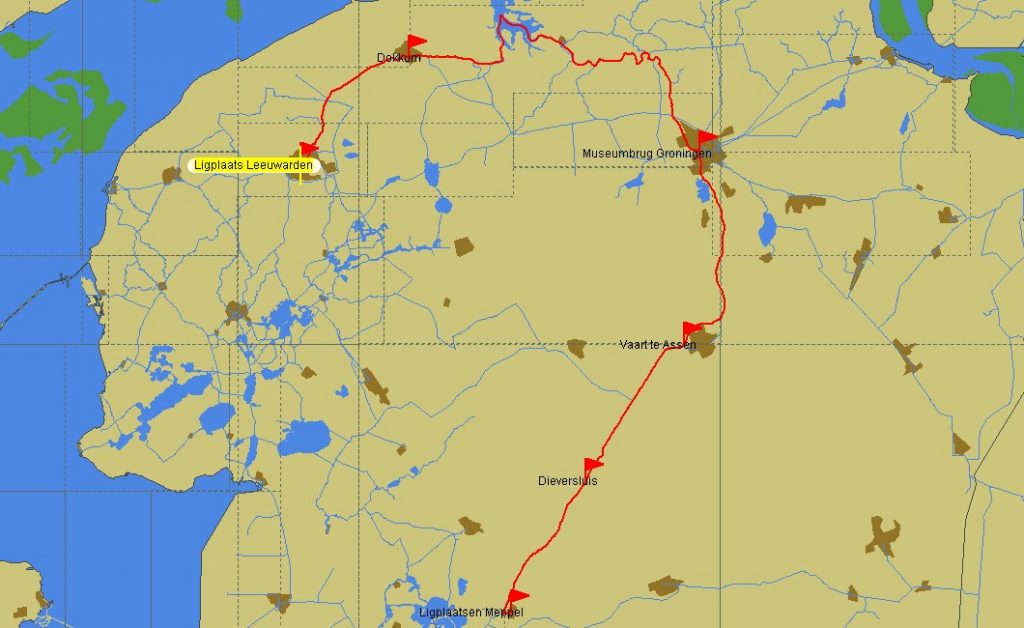 Route Leeuwarden – Meppel