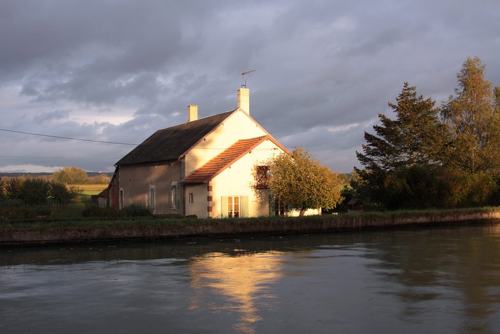 Abendstimmung am Canal latéral à la Loire