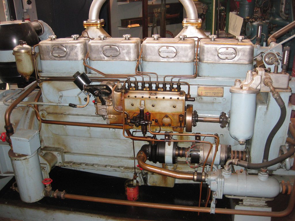 Ein Kromhout-Motor aus den fünfziger Jahren