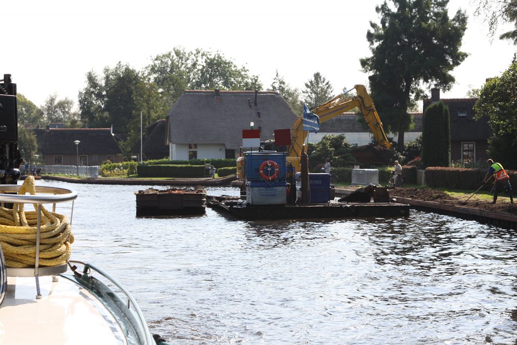 Emsiges Baggertreiben in der Kalenbergergracht