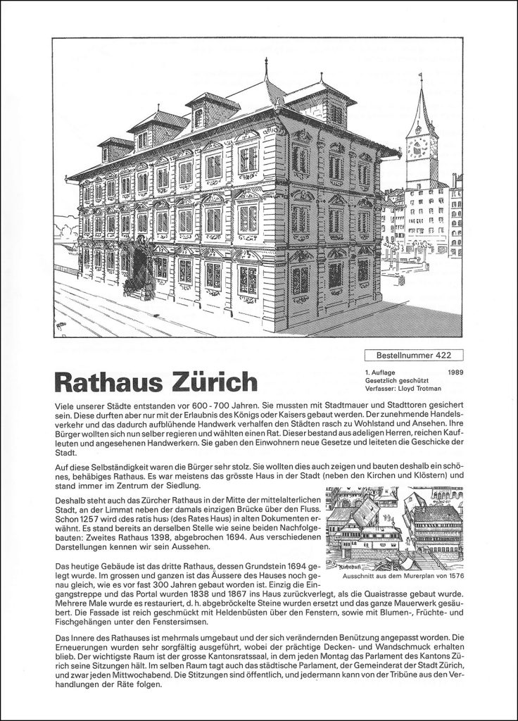 Die Trouvaille: Das Zürcher Rathaus