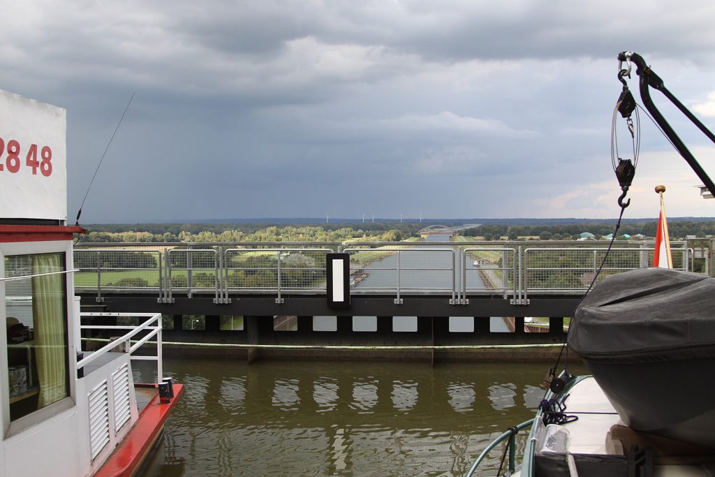 Blick zurück vom Hebewerk