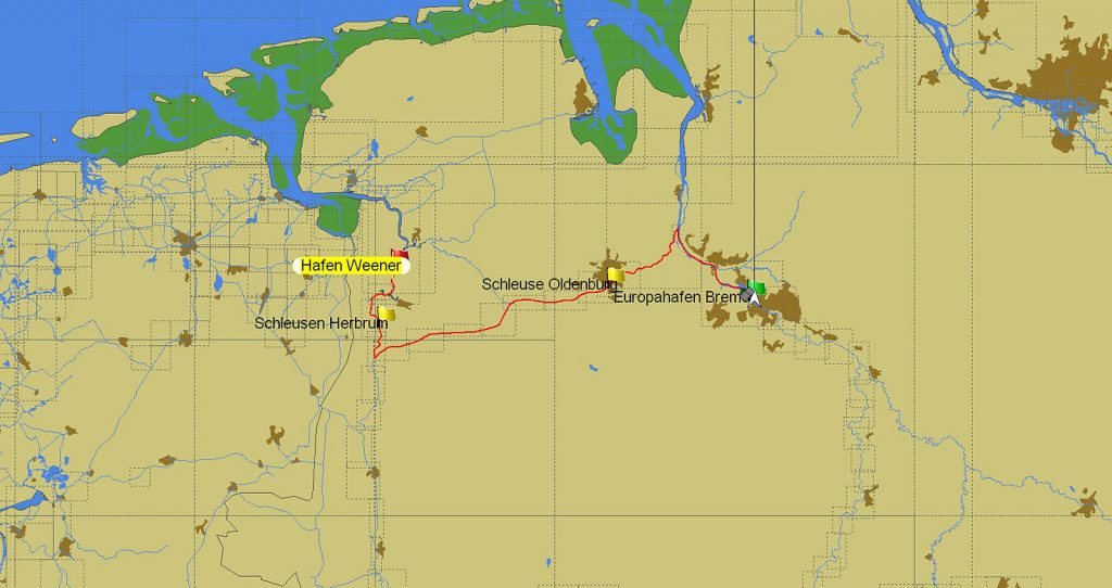 Die erste Etappe: Von Weener nach Bremen