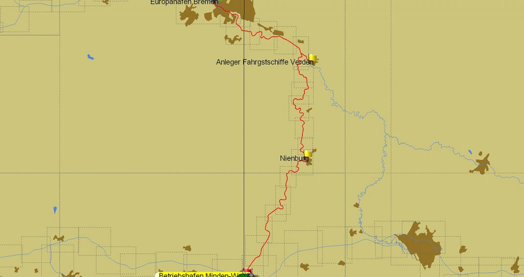 Zweite Etappe: Von Bremen nach Minden