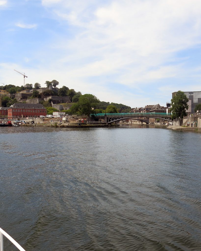 Einmündung der Sambre in die Maas in Namur